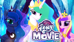 Size: 1280x720 | Tagged: safe, princess cadance, princess celestia, princess luna, alicorn, pony, g4, my little pony: the movie, female, mare, my little pony: the movie logo, netflix, trio