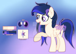 Size: 1920x1363 | Tagged: safe, artist:stardustshadowsentry, oc, oc only, oc:nighttime constellation, pegasus, pony, deviantart watermark, female, mare, obtrusive watermark, reference sheet, solo, watermark