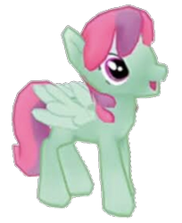 Size: 407x498 | Tagged: safe, gameloft, banana bliss, pegasus, pony, g4, female, game, mare, simple background, smiling, transparent background, wings