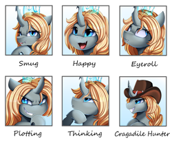 Size: 3349x2820 | Tagged: safe, artist:pridark, oc, oc only, changeling, changeling oc, expressions, high res, solo