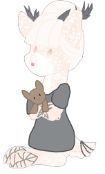 Size: 1026x1688 | Tagged: safe, artist:aonairfaol, oc, oc only, deer, :p, antlers, base used, clothes, plushie, simple background, solo, tongue out, transparent background