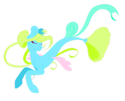 Size: 2716x2209 | Tagged: safe, artist:klarodeaquamarin, oc, oc only, pegasus, pony, seapony (g4), dorsal fin, eyelashes, eyes closed, fin wings, fish tail, flowing tail, high res, seaponified, simple background, smiling, solo, species swap, tail, transparent background, wings