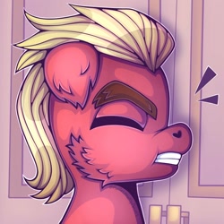 Size: 2048x2048 | Tagged: safe, artist:chocchippony, sprout cloverleaf, earth pony, pony, g5, door, high res, male, solo, stallion