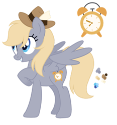Size: 1280x1372 | Tagged: safe, artist:magicuniclaws, oc, oc only, pegasus, pony, hat, offspring, parent:derpy hooves, parent:doctor whooves, parents:doctorderpy, simple background, solo, transparent background
