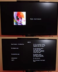 Size: 1110x1385 | Tagged: safe, artist:mirroredsea, screencap, rainbow dash, pony, derpibooru, g4, barely pony related, coincidence i think not, derpibooru user, hacking, meta, monitor, photo, picture of a screen, pony reference, solo, wii