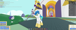 Size: 2560x1017 | Tagged: safe, oc, oc:neon gears, pony, canterlot, roblox, roleplay is magic