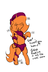 Size: 975x1450 | Tagged: safe, artist:sile-animus, oc, oc only, oc:sile, goo, goo pony, original species, bondage, dialogue, encasement, fashion, hat, help, pony hat, silly, simple background, text, transparent background
