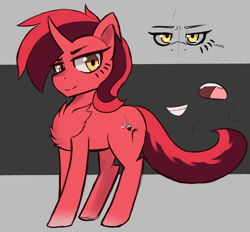 Size: 4524x4192 | Tagged: safe, artist:pure red, oc, oc only, oc:pure red, original species, pony, unicorn, solo