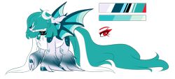 Size: 1191x540 | Tagged: safe, artist:inspiredpixels, oc, oc only, original species, pony, adoptable, bat wings, chest fluff, choker, fangs, pale belly, raised hoof, simple background, solo, spread wings, transparent background, unshorn fetlocks, wings