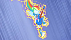 Size: 3410x1920 | Tagged: safe, screencap, rainbow dash, equestria girls, guitar centered, rainbow rocks, boots, clothes, cutie mark, cutie mark on clothes, female, glowing eyes, guitar, high res, musical instrument, ponied up, shoes, solo