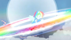 Size: 3410x1920 | Tagged: safe, screencap, rainbow dash, equestria girls, g4, guitar centered, my little pony equestria girls: rainbow rocks, clothes, cutie mark, cutie mark on clothes, eyes closed, female, guitar, high res, musical instrument, ponied up, solo, spread wings, wings