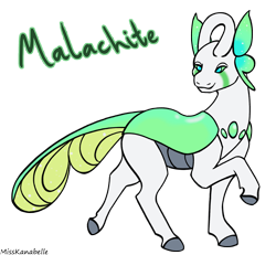 Size: 1950x1800 | Tagged: safe, artist:misskanabelle, oc, oc only, oc:malachite, changedling, changeling, changedling oc, changeling oc, looking back, raised hoof, simple background, smiling, solo, transparent background