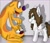 Size: 2048x1780 | Tagged: safe, artist:milledpurple, oc, cat, dog, pegasus, pony, catdog, conjoined, crossover, drool, ear fluff, pegasus oc, pushmi-pullyu, smiling, two toned wings, wings