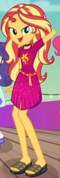 Size: 200x586 | Tagged: safe, screencap, pinkie pie, rarity, sunset shimmer, equestria girls, equestria girls series, g4, i'm on a yacht, spoiler:eqg series (season 2), cropped, feet, geode of empathy, legs, magical geodes, sandals