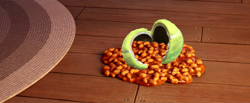 Size: 9600x3970 | Tagged: safe, g5, ball, beans, food, izzy's beans, izzy's tennis ball, spill, tennis ball
