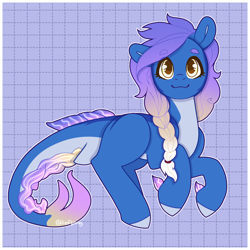 Size: 2000x2000 | Tagged: safe, artist:liefsong, oc, oc only, oc:atiola, merpony, commission, cute, fish tail, high res, simple background, wingding eyes, your character here