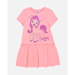 Size: 1500x1500 | Tagged: safe, sunny starscout, earth pony, pony, g5, official, 2d, clothes, dress, female, mare, merchandise, solo, text