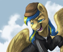 Size: 2057x1696 | Tagged: safe, artist:rillakim_long, oc, oc:ukraine, pegasus, pony, nation ponies, ponified, solo, ukraine