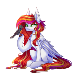 Size: 3000x3000 | Tagged: safe, artist:greenmaneheart, oc, oc only, bird, falcon, pegasus, peregrine falcon, pony, cute, ear fluff, female, grin, high res, mare, ocbetes, simple background, sitting, smiling, solo, transparent background