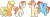 Size: 4200x1428 | Tagged: safe, artist:gallantserver, applejack, rainbow dash, oc, oc:caramel crisp, oc:smithy gold, oc:sugarcube, earth pony, pegasus, pony, g4, band-aid, band-aid on nose, female, filly, hat, magical lesbian spawn, male, mare, offspring, parent:applejack, parent:rainbow dash, parents:appledash, simple background, stallion, transparent background