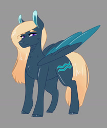 Size: 1340x1601 | Tagged: safe, artist:artfestation, oc, oc only, pegasus, pony, colored hooves, female, mare, offspring, parent:tree hugger, parent:zephyr breeze, parents:zephyrhugger, pegasus oc, simple background, solo, story included, two toned wings, wings