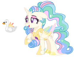 Size: 1280x985 | Tagged: safe, artist:princess-kitsune-tsu, oc, oc only, oc:solana, alicorn, pony, base used, colored wings, female, magical lesbian spawn, mare, multicolored wings, offspring, parent:fluttershy, parent:princess celestia, parents:flutterlestia, simple background, solo, transparent background, wings