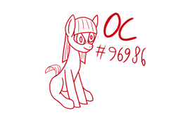 Size: 3508x2480 | Tagged: safe, oc, oc only, oc:hallie, pony, high res, monochrome, numbers, simple background, sitting, solo, text, transparent background