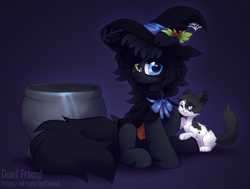 Size: 3864x2920 | Tagged: safe, artist:dedfriend, oc, oc only, cat, earth pony, pony, heterochromia, high res, solo
