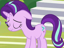 Size: 1211x901 | Tagged: safe, screencap, starlight glimmer, pony, unicorn, a matter of principals, g4, season 8, cropped, eyes closed, female, floppy ears, mare, sad, solo
