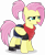 Size: 3856x4646 | Tagged: safe, artist:anime-equestria, fluttershy, pegasus, pony, g4, alternate hairstyle, bandana, clothes, ear piercing, female, mare, piercing, ponytail, shoes, simple background, solo, transparent background, vector, wings