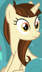 Size: 411x707 | Tagged: safe, screencap, dawnlighter, pony, unicorn, g4, season 8, the hearth's warming club, cropped, female, friendship student, mare, shocked, solo, surprised