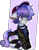 Size: 1309x1657 | Tagged: safe, artist:nyansockz, artist:ube, oc, oc only, oc:lilac snip, earth pony, pony, ashes town, bandage, choker, clothes, collar, earth pony oc, floppy ears, hat, ribbon, simple background, spiked collar, tomboy