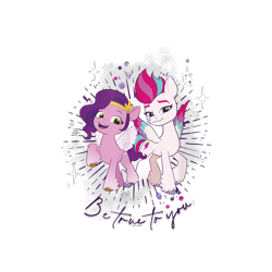 Size: 1200x1200 | Tagged: safe, pipp petals, zipp storm, pegasus, pony, g5, my little pony: a new generation, official, 2d, cropped, cursive writing, design, duo, female, mare, merchandise, shirt design, siblings, simple background, sisters, text, transparent background