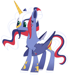 Size: 2500x2716 | Tagged: safe, artist:renhorse, oc, oc only, oc:summers apex, alicorn, pony, colored wings, female, high res, mare, multicolored wings, simple background, solo, transparent background, wings