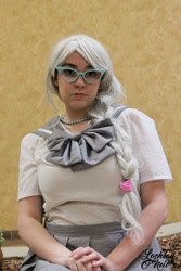 Size: 640x960 | Tagged: safe, artist:lochlan o'neil, silver spoon, human, g4, clothes, cosplay, costume, glasses, irl, irl human, jewelry, necklace, pearl necklace, photo
