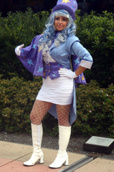 Size: 1228x1842 | Tagged: safe, artist:mieucosplay, trixie, human, bronycon, bronycon 2014, g4, boots, clothes, cosplay, costume, gloves, hand, hat, high heel boots, irl, irl human, pantyhose, photo, shoes, top hat