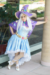 Size: 2000x3000 | Tagged: safe, artist:mieucosplay, artist:notsoprophoto, trixie, human, bronycon, bronycon 2017, g4, cape, clothes, cosplay, costume, hand on hip, hat, high res, irl, irl human, photo, trixie's cape, trixie's hat