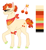 Size: 1460x1590 | Tagged: safe, artist:cactiflowers, oc, oc only, oc:sherry bomb, earth pony, pony, female, mare, offspring, parent:braeburn, parent:cherry jubilee, parents:cherryburn, solo