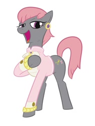 Size: 689x911 | Tagged: safe, artist:jargon scott, prim hemline, earth pony, pony, g4, female, mare, open mouth, simple background, solo, white background