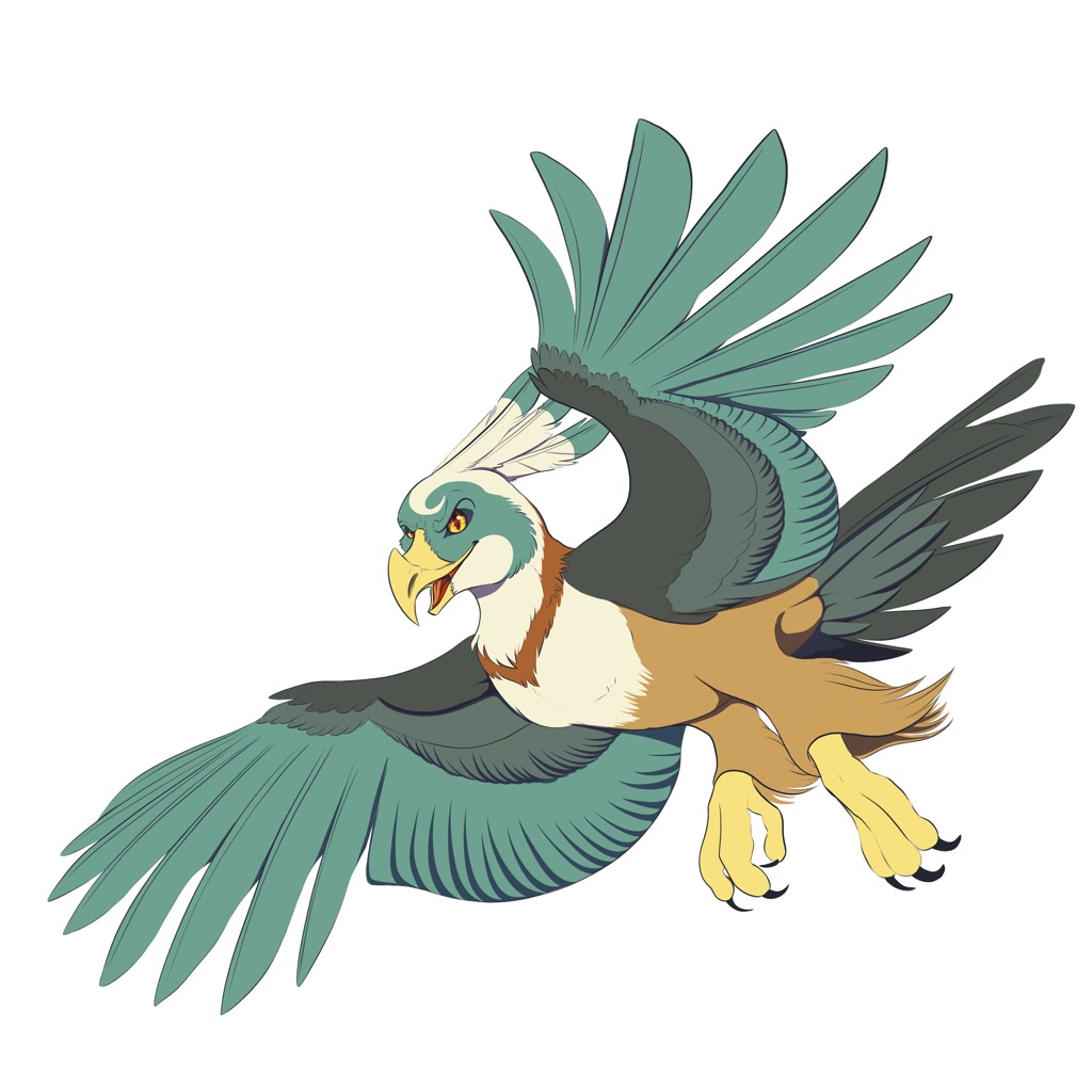 #2671787 - safe, artist:gobiraptor, bird, roc, beak, flying, high res ...