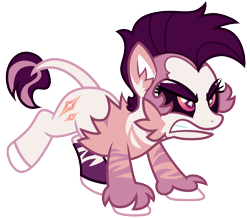 Size: 3648x3184 | Tagged: safe, artist:renhorse, oc, oc only, oc:monstrous streak, earth pony, hengstwolf, pony, werewolf, female, high res, mare, simple background, solo, transparent background