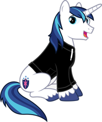 Size: 1600x1909 | Tagged: safe, artist:edy_january, edit, vector edit, shining armor, pony, unicorn, g4, clothes, gopnik, hardbass, hoodie, jacket, open mouth, simple background, slav, solo, transparent background, vector