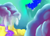 Size: 2500x1800 | Tagged: safe, artist:joan-grace, princess luna, alicorn, pony, g4, cloud, ethereal mane, female, flying, mare, one layer, solo, starry mane
