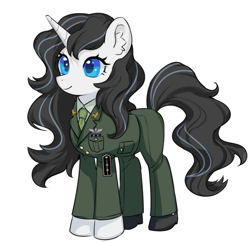 Size: 644x624 | Tagged: safe, oc, pony, unicorn, army, clothes, pla