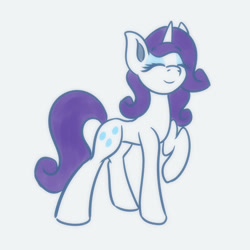 Size: 1500x1500 | Tagged: safe, artist:shad0w-galaxy, part of a set, rarity, pony, unicorn, g4, female, mare, simple background, slender, smiling, solo, thin