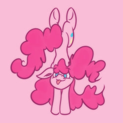 Size: 1500x1500 | Tagged: safe, artist:shad0w-galaxy, part of a set, pinkie pie, earth pony, pony, g4, female, mare, simple background, slender, smiling, solo, thin