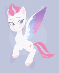 Size: 1663x2048 | Tagged: safe, artist:vanillavache, zipp storm, pegasus, pony, g5, adorazipp, cute, female, flying, mare, smiling, solo, spread wings, unshorn fetlocks, wings