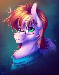 Size: 949x1200 | Tagged: safe, artist:limreiart, oc, oc only, pegasus, pony, bust, solo