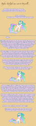 Size: 504x1723 | Tagged: safe, artist:verve, princess celestia, alicorn, pony, ask genie twilight, g4, comic, eyes closed, female, mare, pixel art, sitting, solo