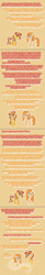 Size: 504x3072 | Tagged: safe, artist:verve, pear butter, sunset shimmer, earth pony, ghost, pony, undead, unicorn, ask genie twilight, g4, comic, female, floating, looking at each other, mare, pear butter's ghost, pixel art, smiling, smiling at each other